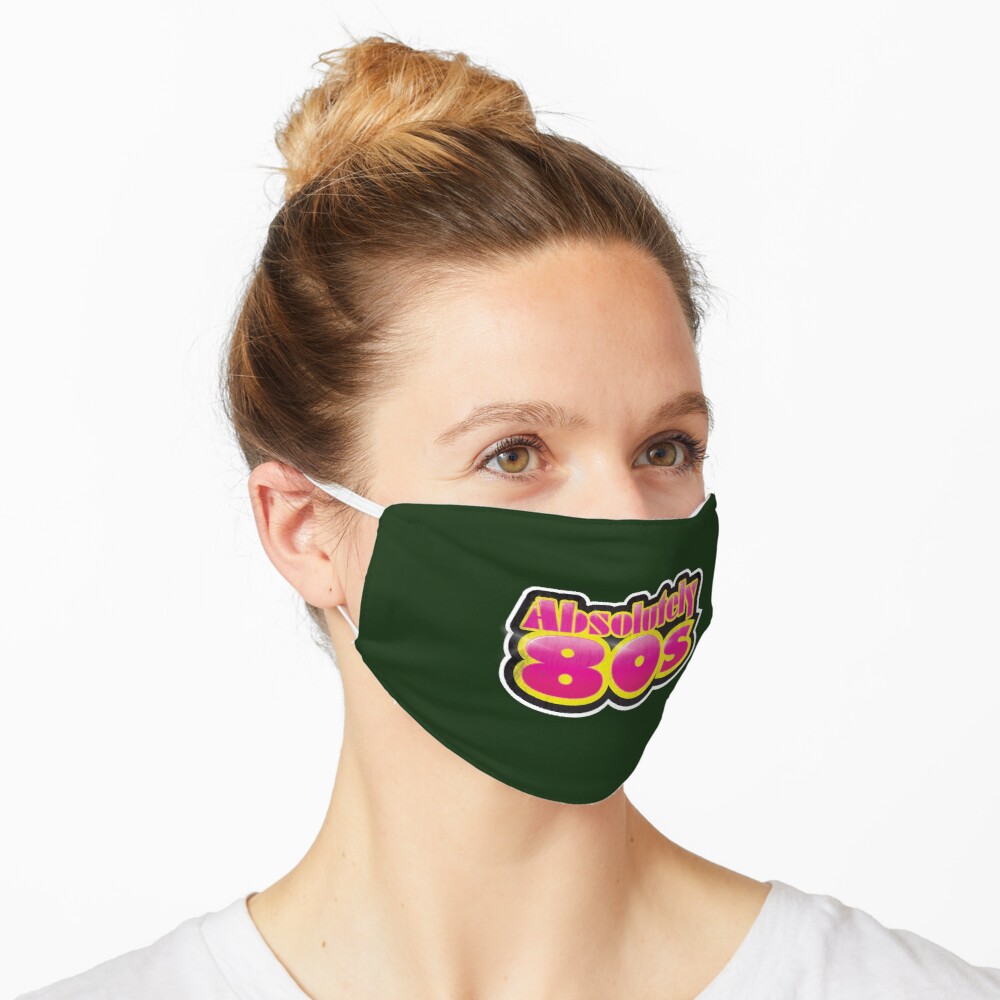 Absolutely 80s dark green face mask