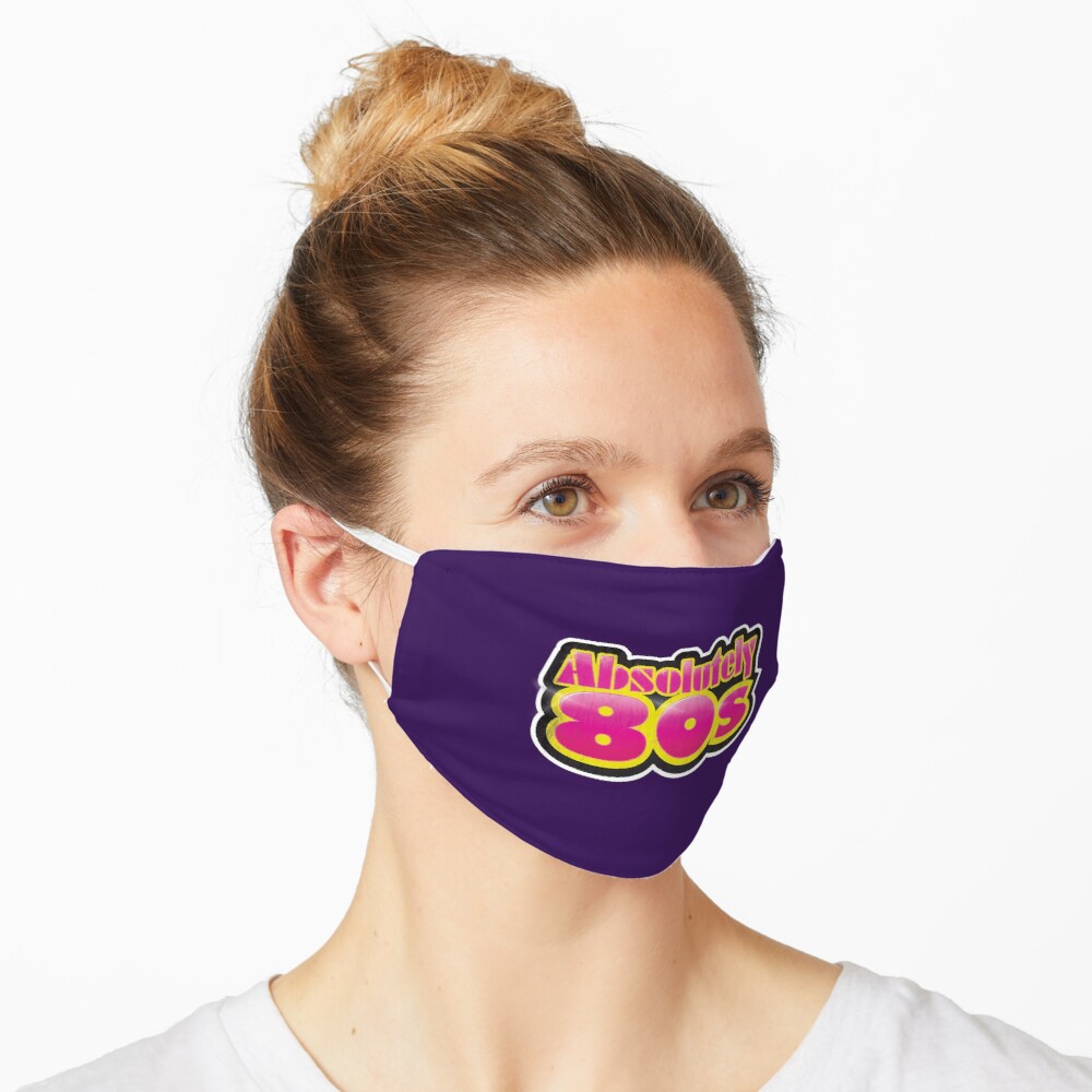 Absolutely 80s dark purple face mask