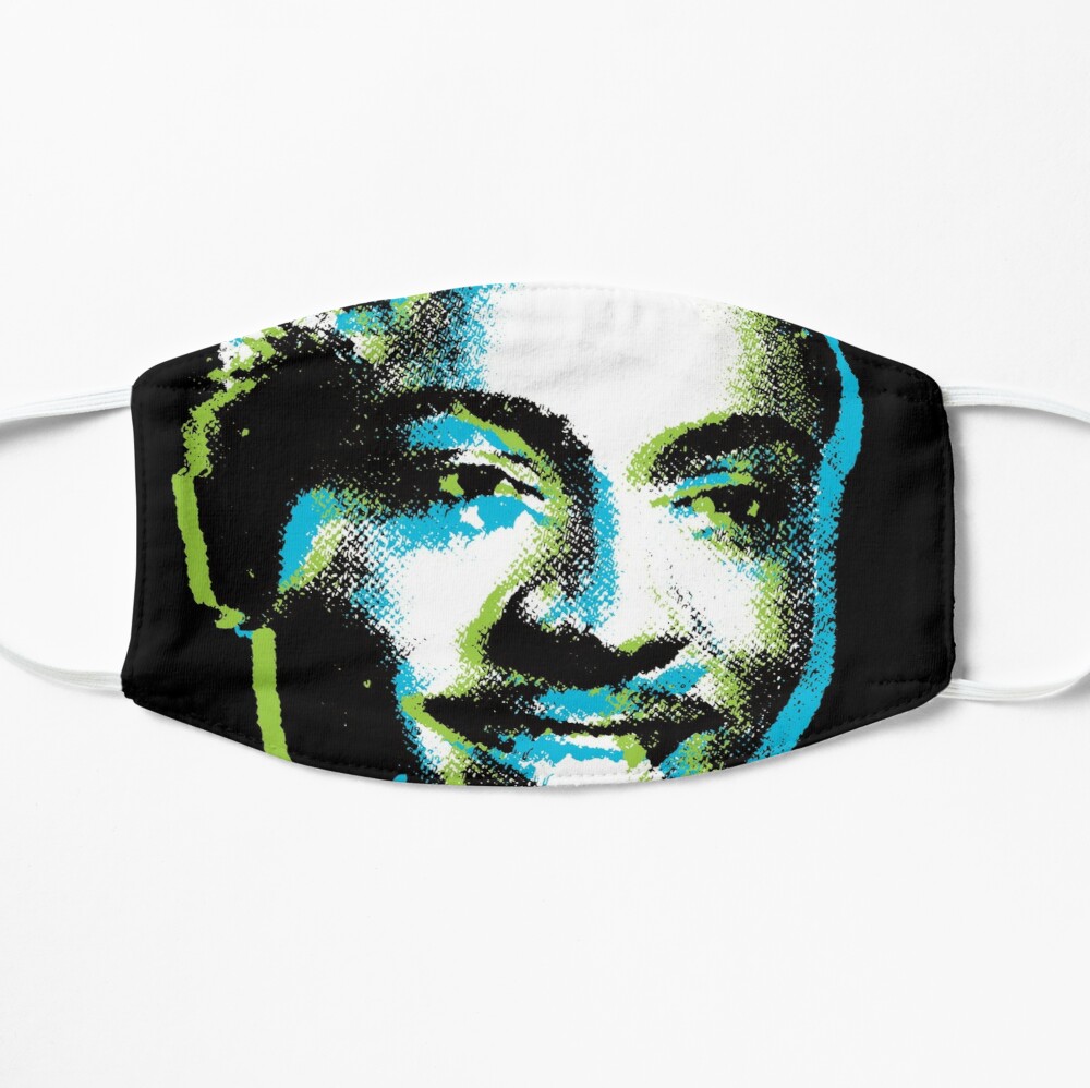 Little Richard green and blue face mask