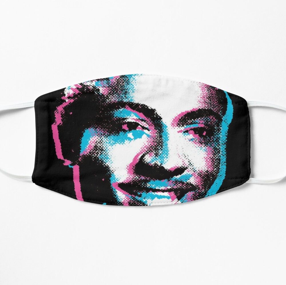 Little Richard pink and blue face mask