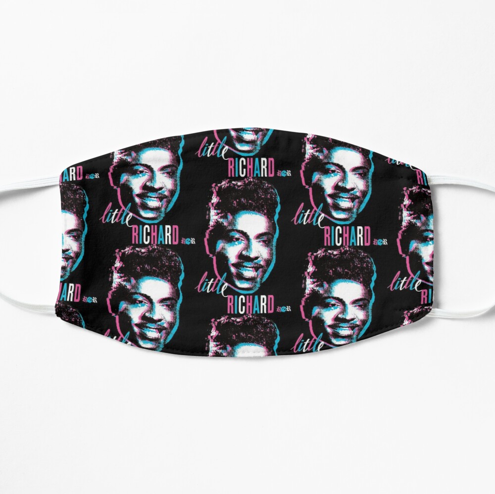 Little Richard pink and blue pattern face mask