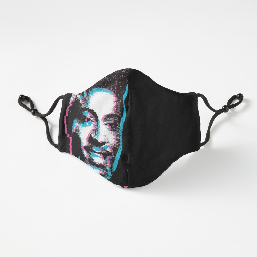 Little Richard pink and blue face mask