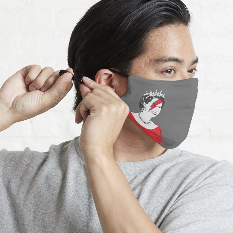 The Queen of glam rock face mask