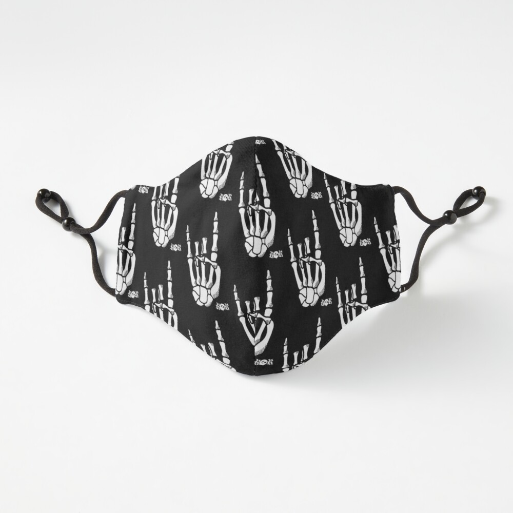 Skeleton rock on face mask